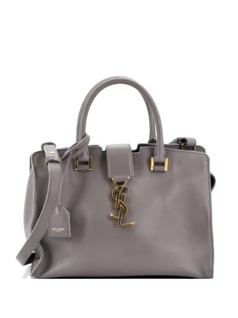 Monogram Cabas Leather Baby satchel by SAINT LAURENT 