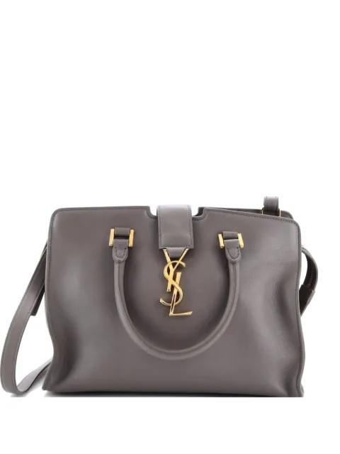 Monogram Cabas Leather Baby satchel by SAINT LAURENT 
