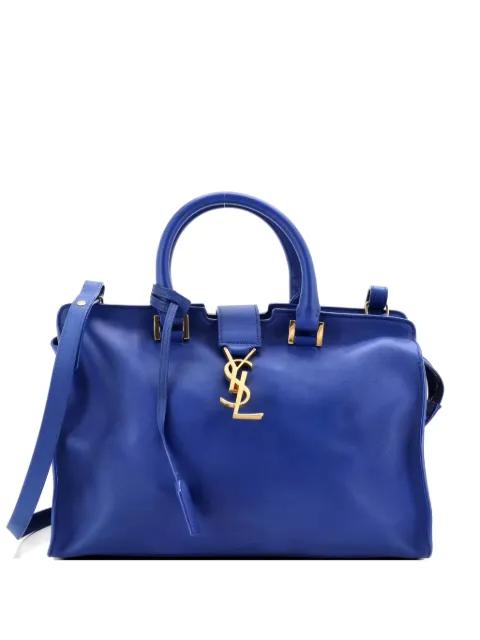 Monogram Cabas Leather Small satchel by SAINT LAURENT 