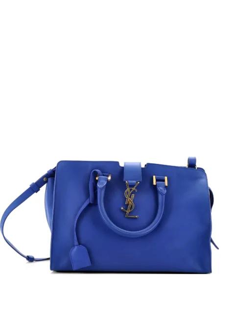 Monogram Cabas Leather Small satchel by SAINT LAURENT 