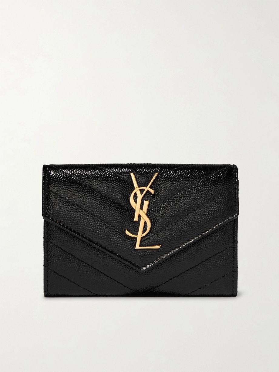 Monogramme Envelope quilted textured-leather wallet by SAINT LAURENT