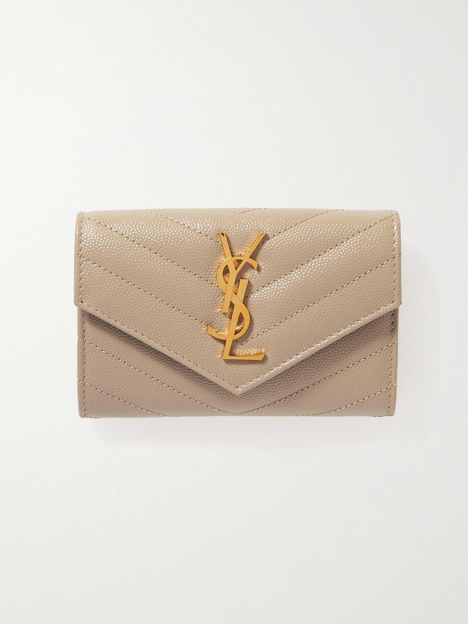 Monogramme Envelope quilted textured-leather wallet by SAINT LAURENT