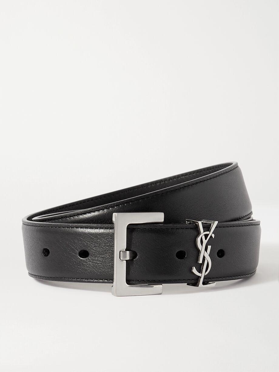 Monogramme leather belt by SAINT LAURENT