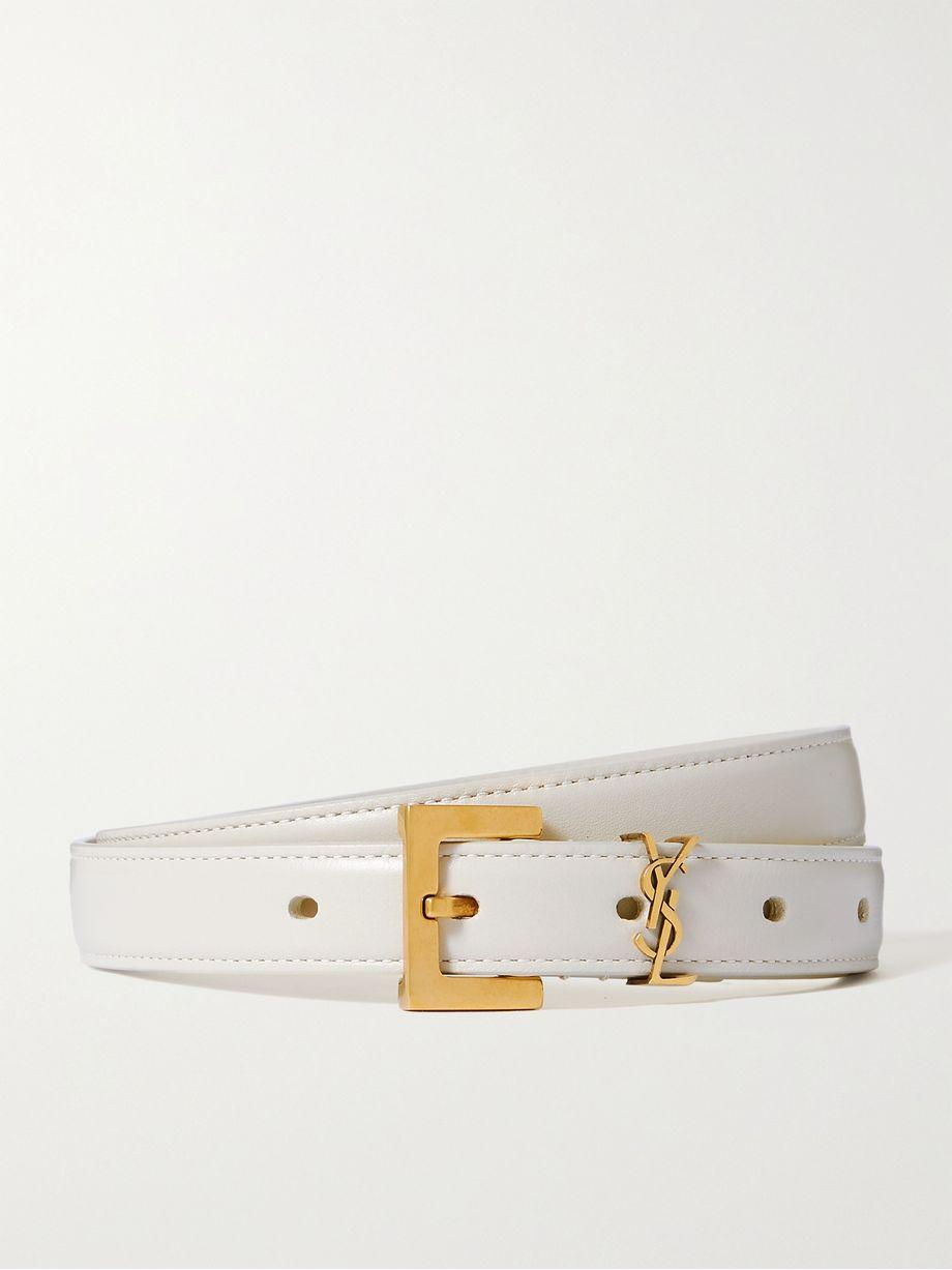 Monogramme leather belt by SAINT LAURENT