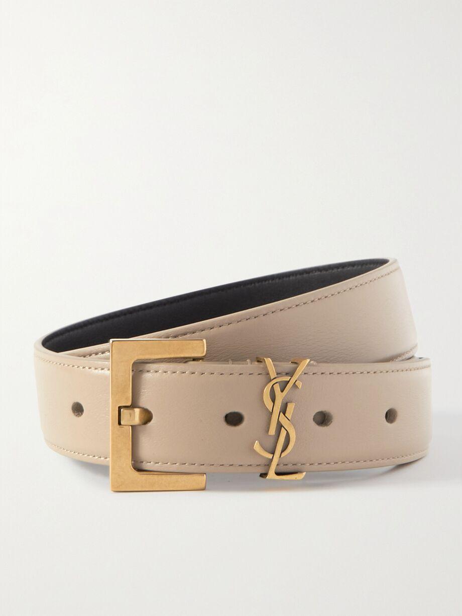 Monogramme leather belt by SAINT LAURENT