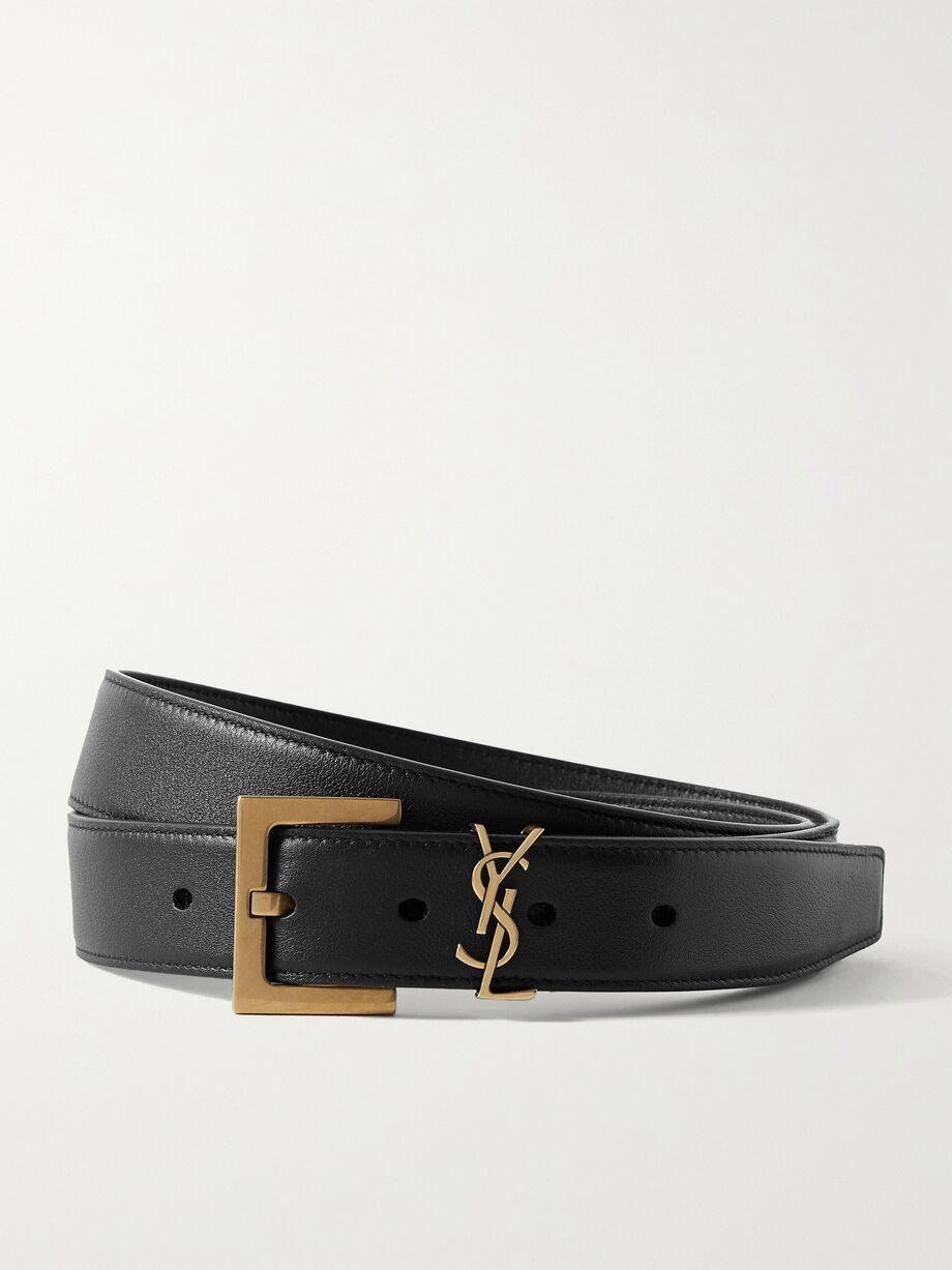 Monogramme leather belt by SAINT LAURENT