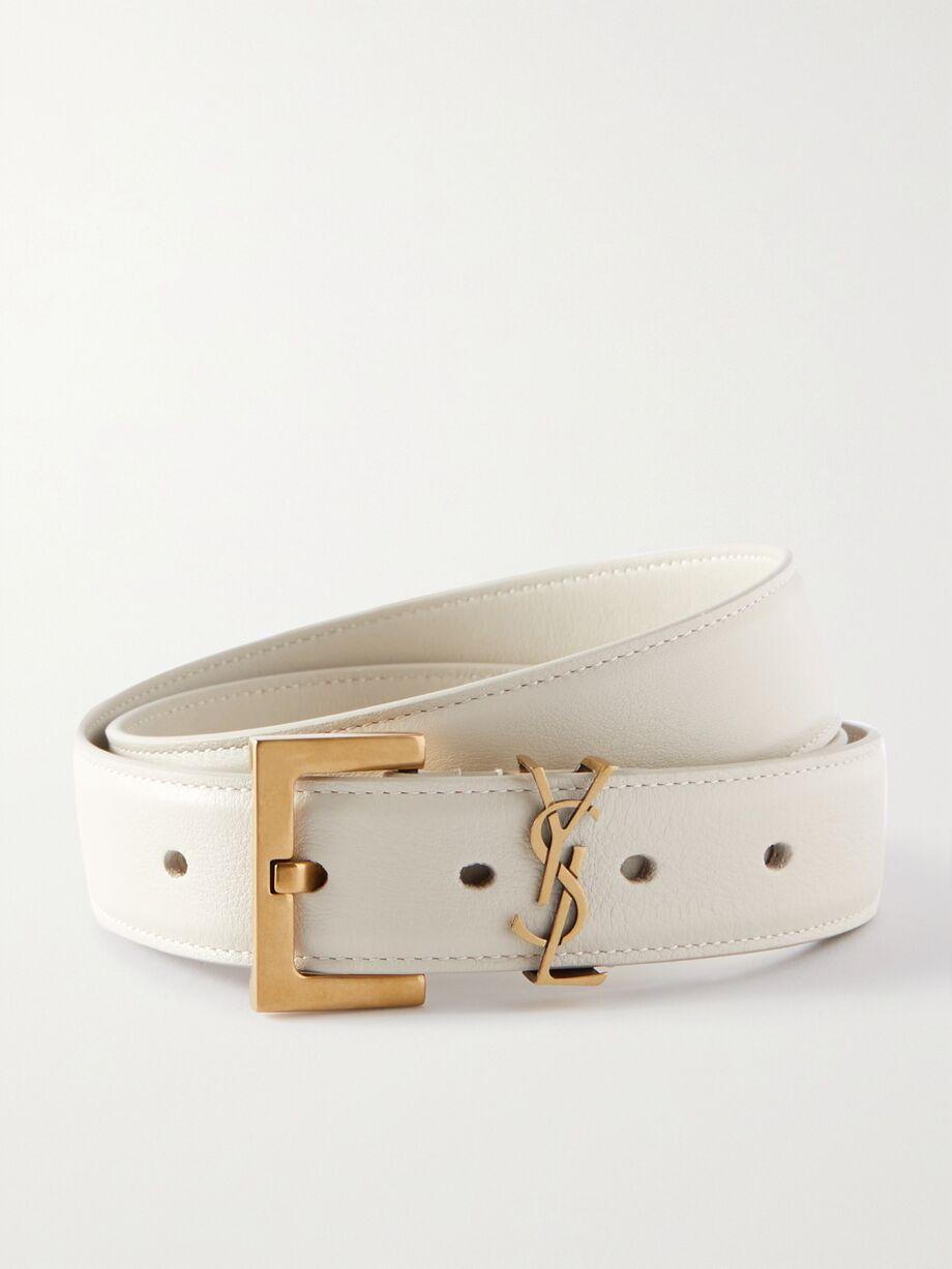 Monogramme leather belt by SAINT LAURENT