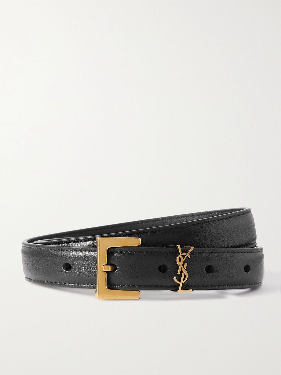 Monogramme leather belt by SAINT LAURENT