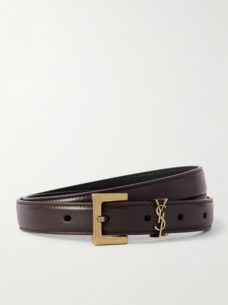 Monogramme leather belt by SAINT LAURENT
