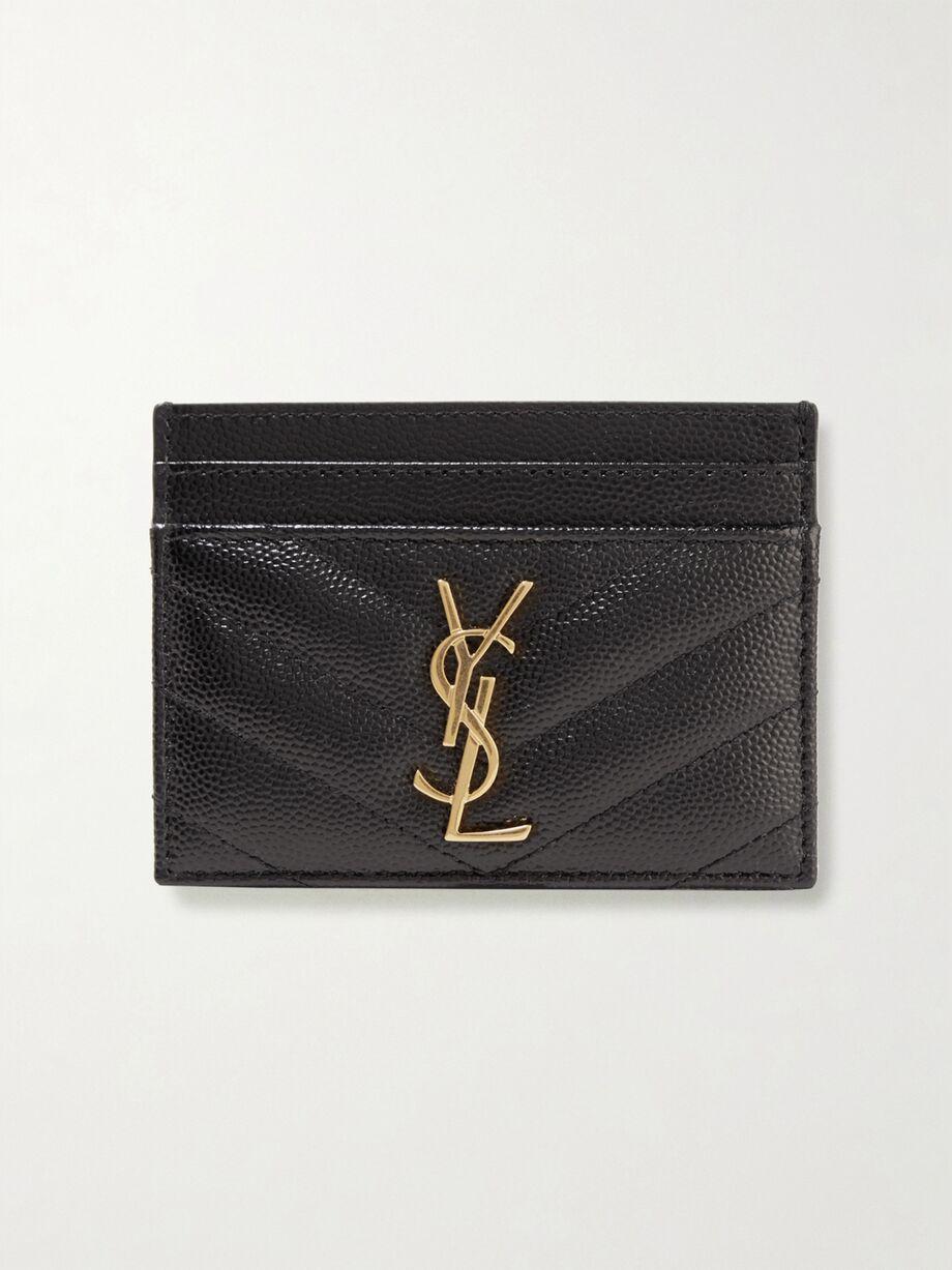 Monogramme quilted textured-leather cardholder by SAINT LAURENT