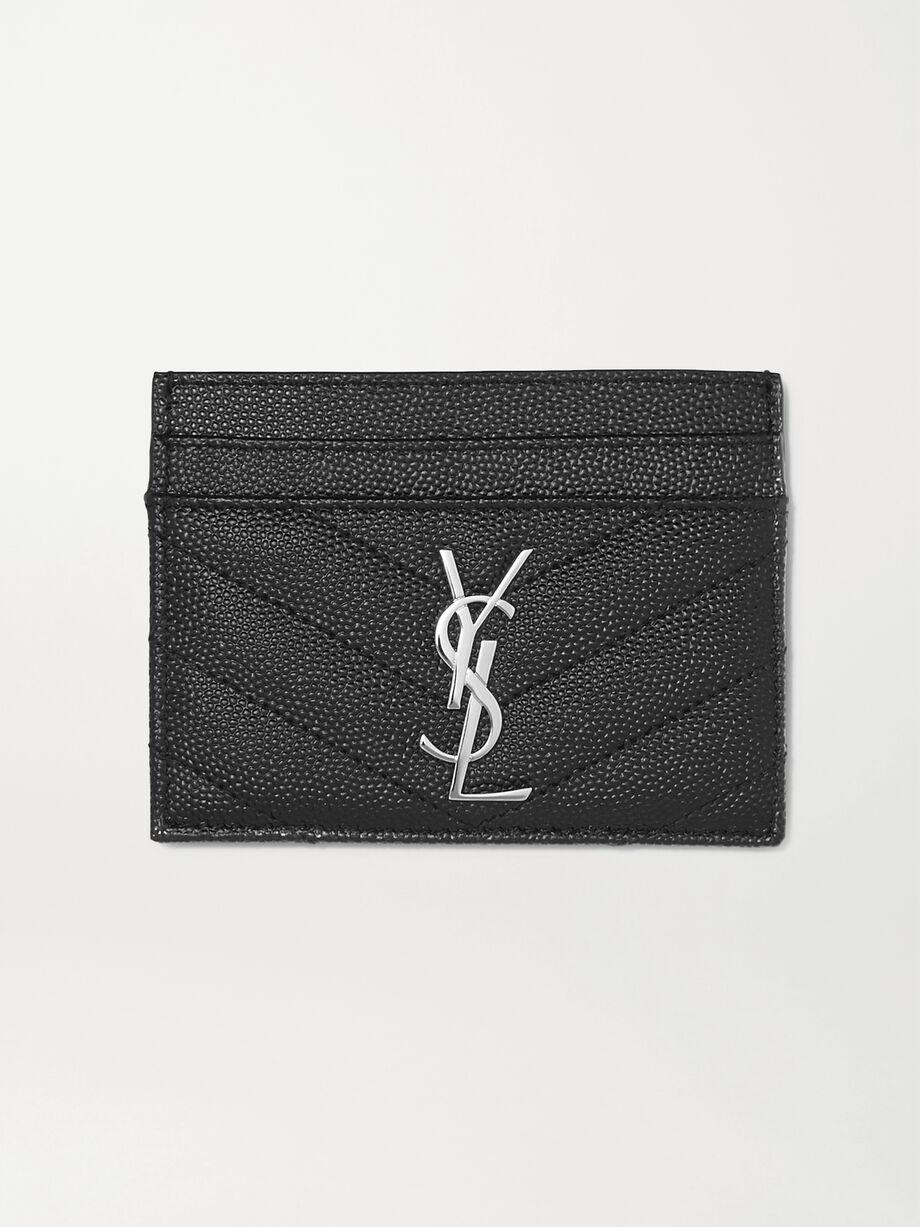 Monogramme quilted textured-leather cardholder by SAINT LAURENT