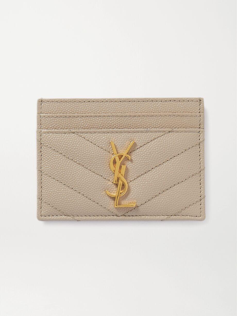 Monogramme quilted textured-leather cardholder by SAINT LAURENT