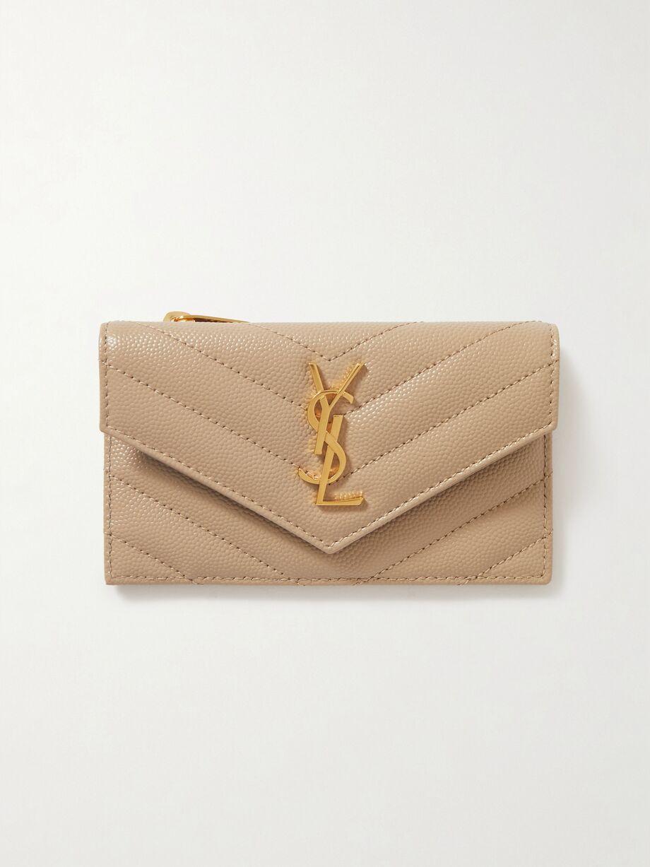 Monogramme quilted textured-leather wallet by SAINT LAURENT