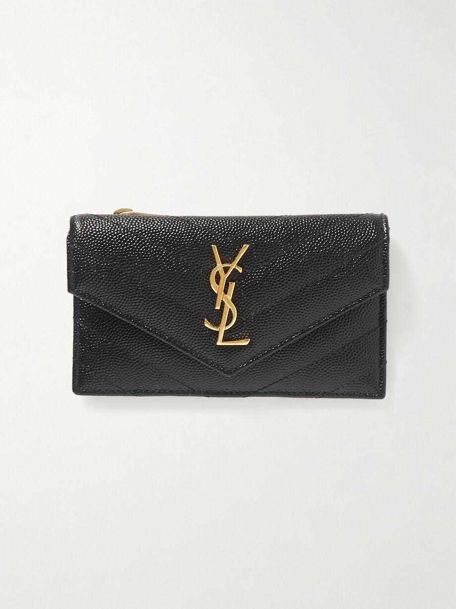 Monogramme quilted textured-leather wallet by SAINT LAURENT