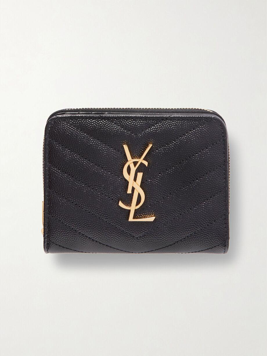 Monogramme quilted textured-leather wallet by SAINT LAURENT