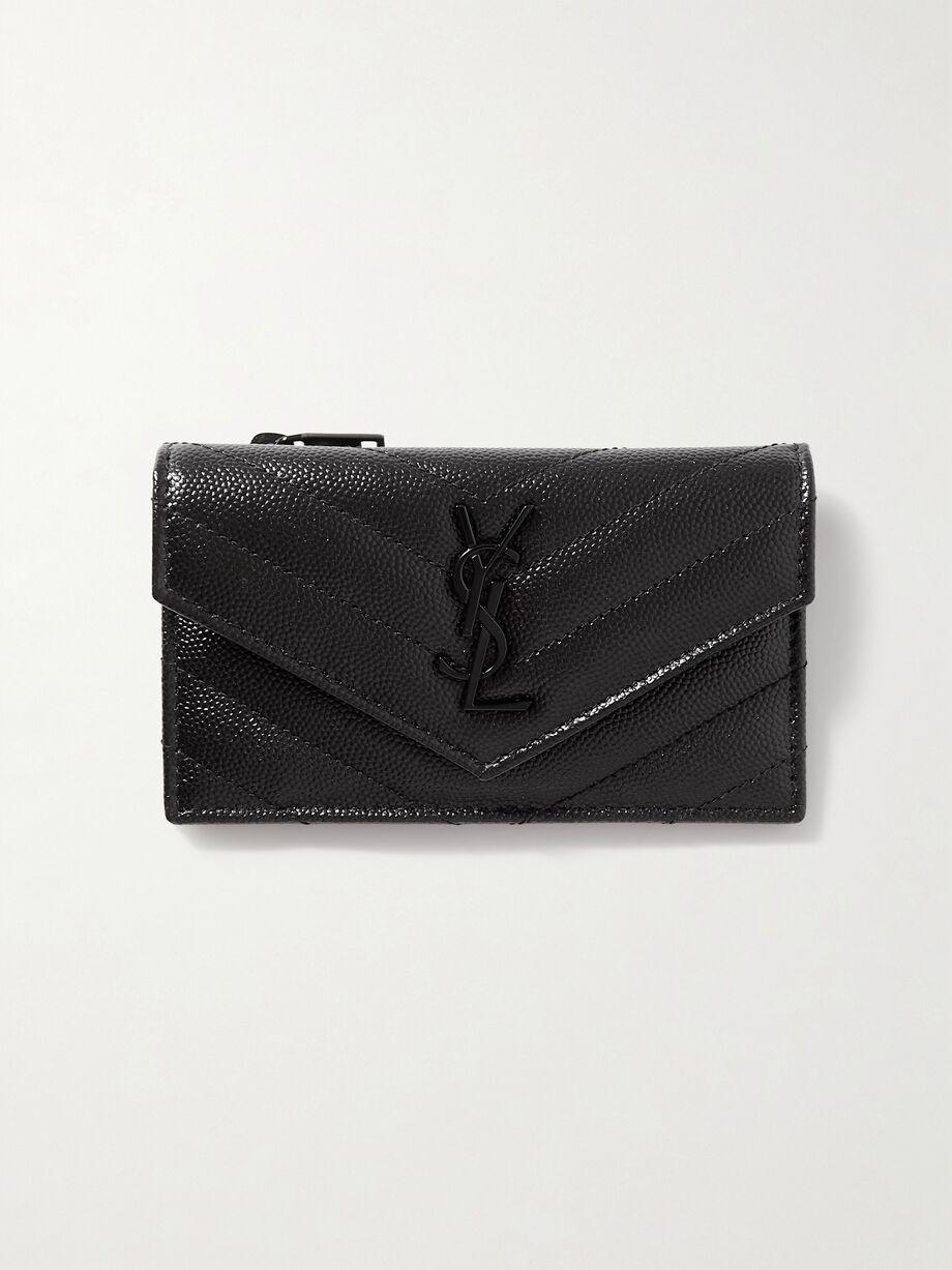 Monogramme quilted textured-leather wallet by SAINT LAURENT