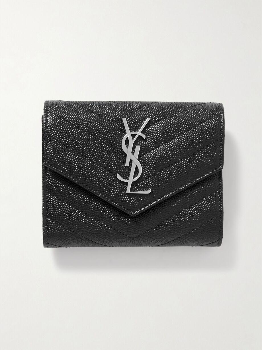 Monogramme quilted textured-leather wallet by SAINT LAURENT