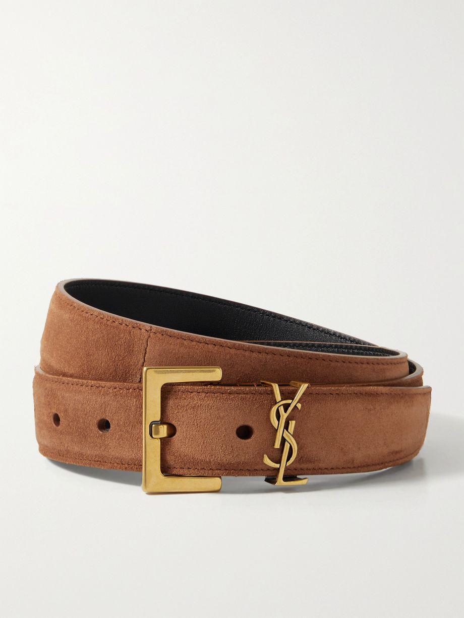 Monogramme suede belt by SAINT LAURENT