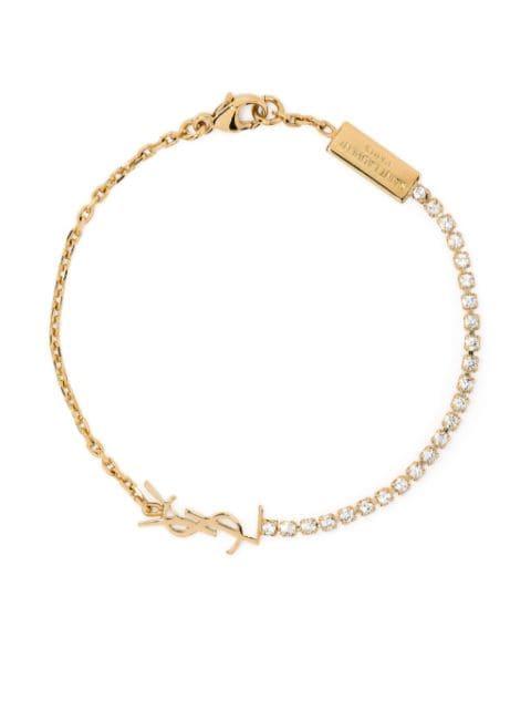 Monogranne crystal bracelet by SAINT LAURENT