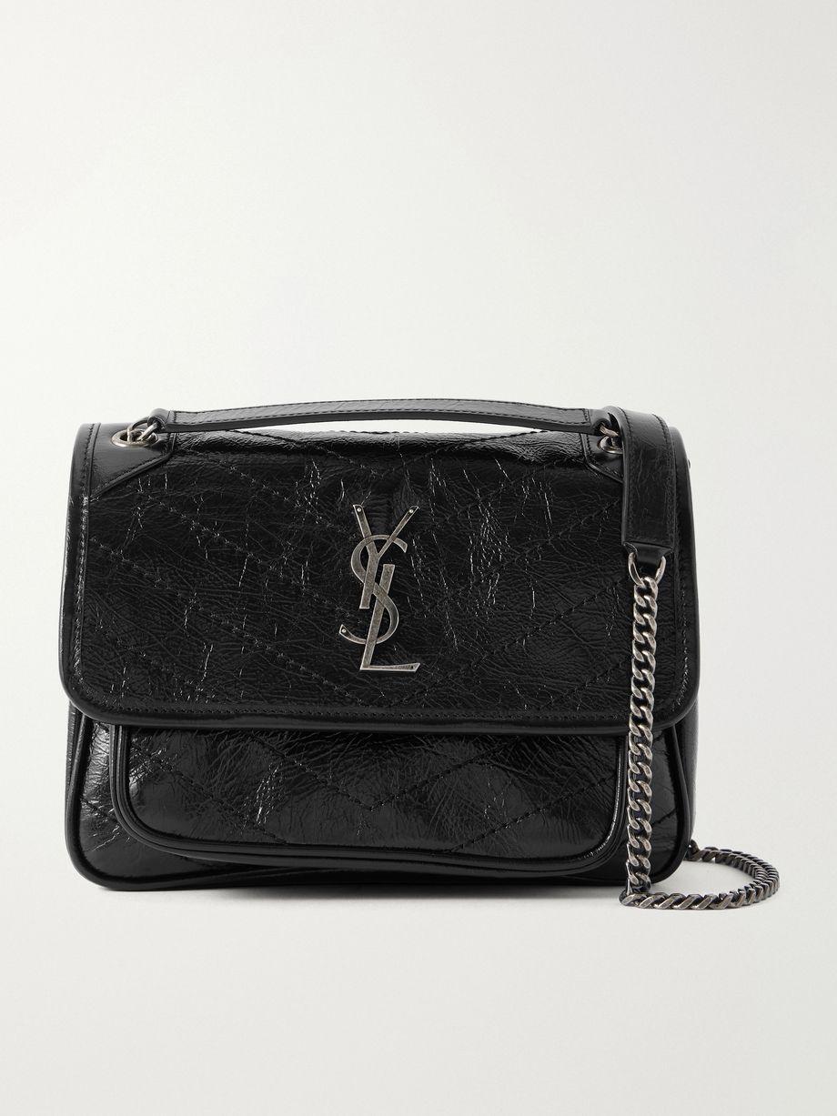 Niki Baby quilted crinkled-leather shoulder bag by SAINT LAURENT