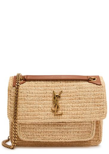 Niki medium raffia shoulder bag by SAINT LAURENT Niki medium raffia shoulder bag by SAINT LAURENT