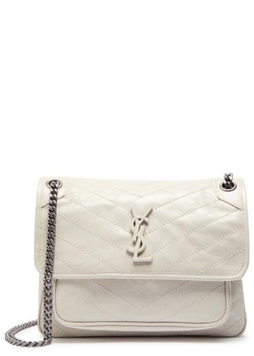 Nikki grained leather shoulder bag by SAINT LAURENT