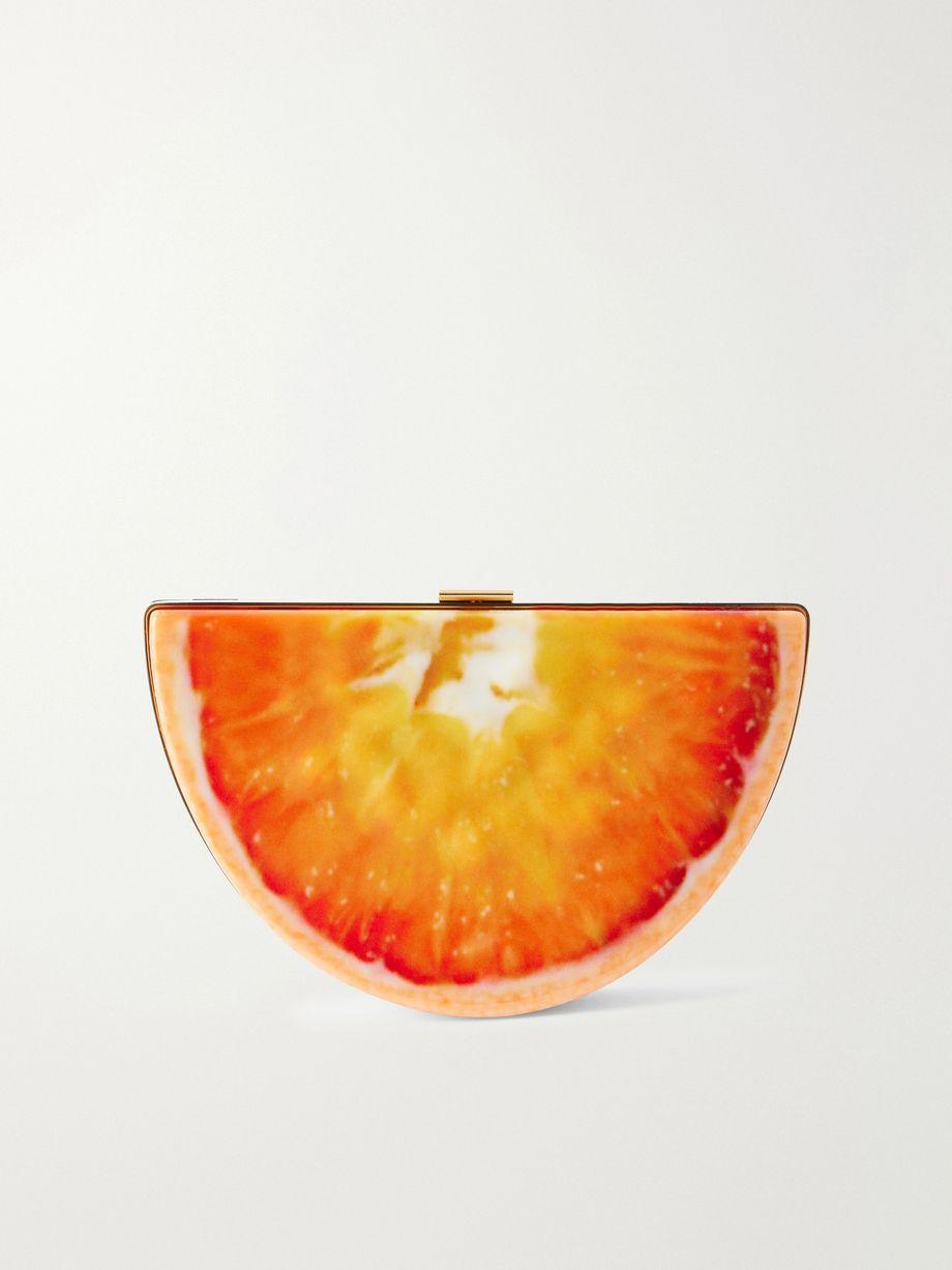 Orange gold-tone and resin shoulder bag by SAINT LAURENT