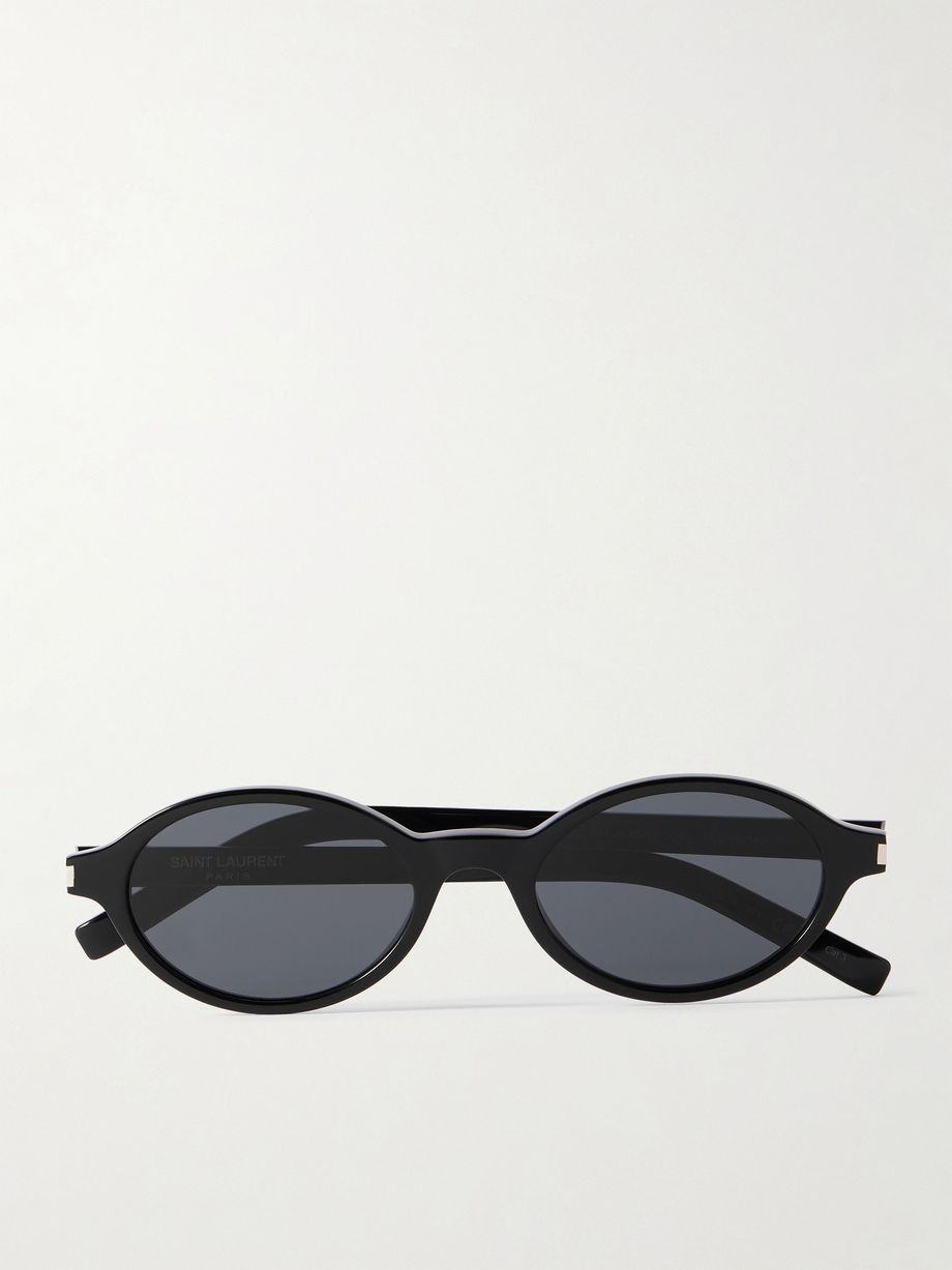 Oval-frame acetate sunglasses by SAINT LAURENT