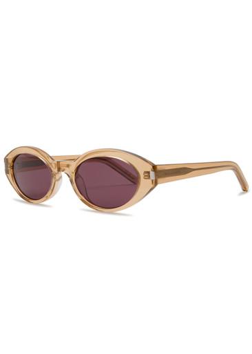 Oval-frame sunglasses by SAINT LAURENT