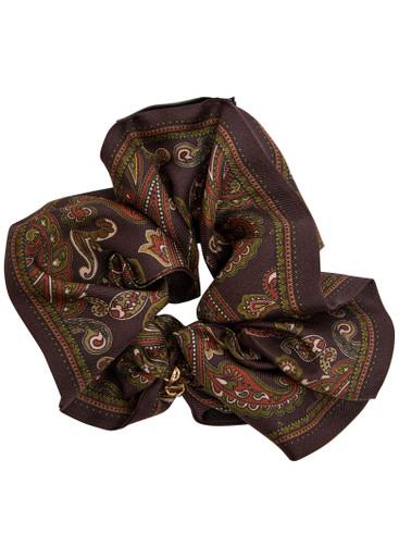 Paisley-print silk scrunchie by SAINT LAURENT