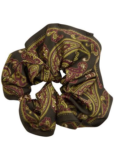 Paisley-print silk scrunchie by SAINT LAURENT