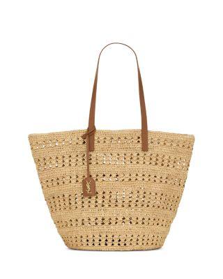 Panier Medium Tote Bag In Raffia by SAINT LAURENT