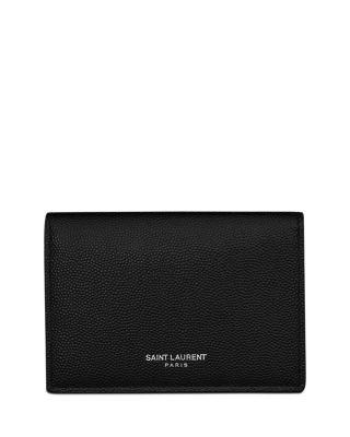 Paris Business Card Holder With Flap by SAINT LAURENT