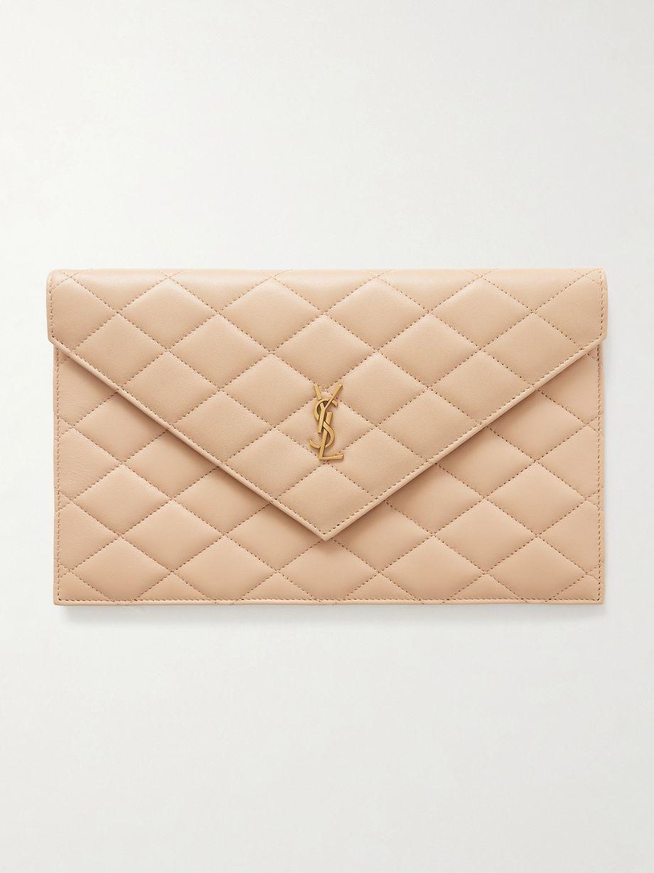 Paris matelassé leather pouch by SAINT LAURENT