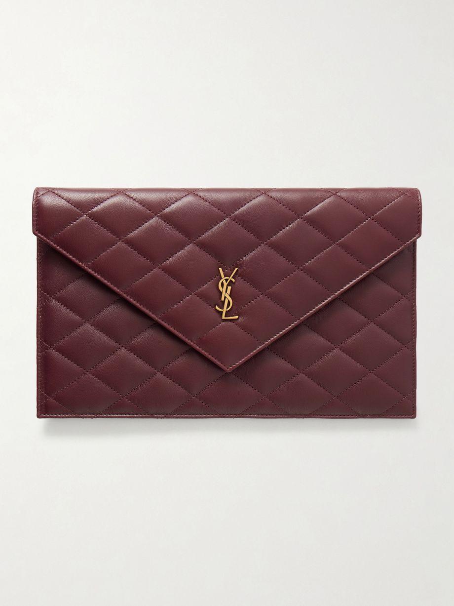 Paris matelassé leather pouch by SAINT LAURENT