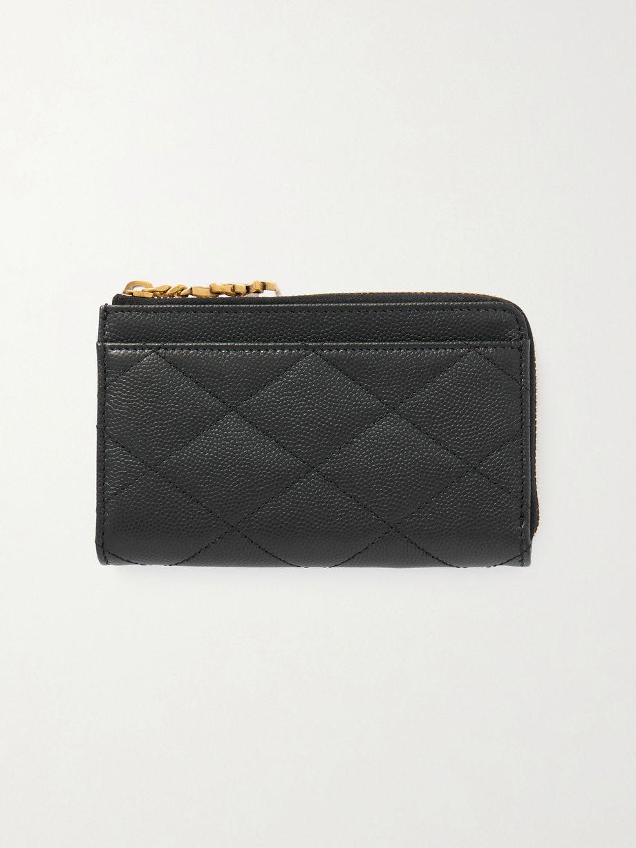 Quilted textured-leather wallet by SAINT LAURENT