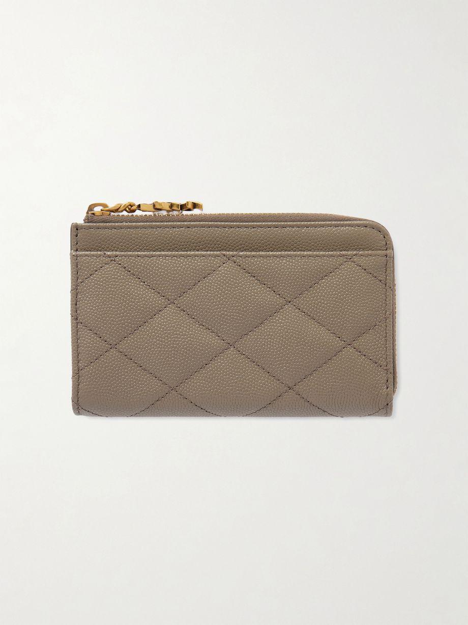 Quilted textured-leather wallet by SAINT LAURENT