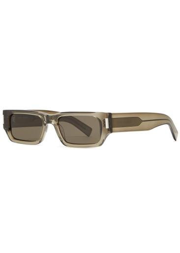 Rectangle-frame sunglasses by SAINT LAURENT
