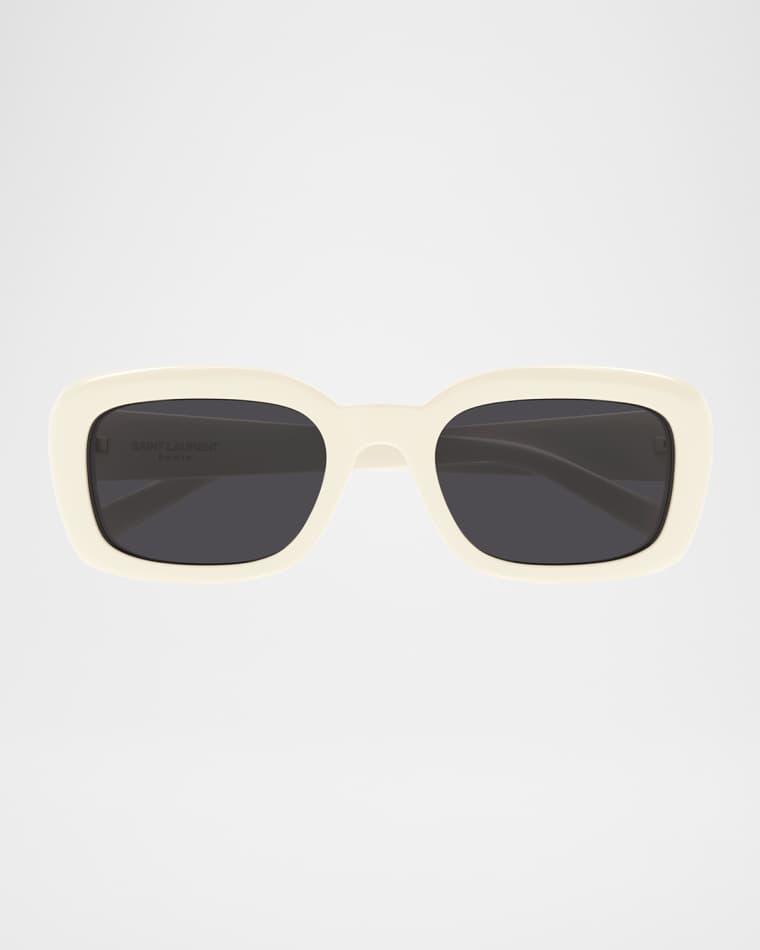 Recycled Acetate Rectangular Sunglasses by SAINT LAURENT