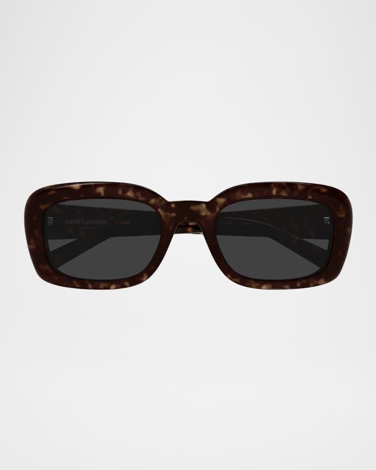 Recycled Acetate Rectangular Sunglasses by SAINT LAURENT
