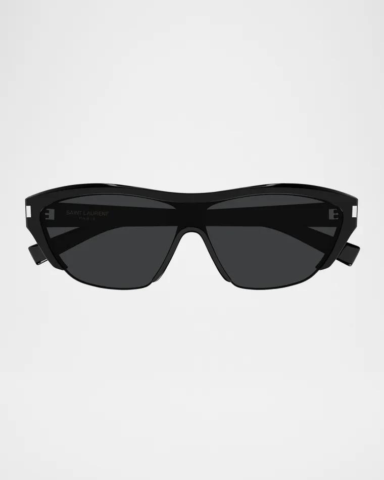 Recycled Acetate Shield Sunglasses by SAINT LAURENT