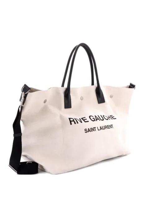 Rive Gauche Shopper Canvas Maxi tote bag by SAINT LAURENT 
