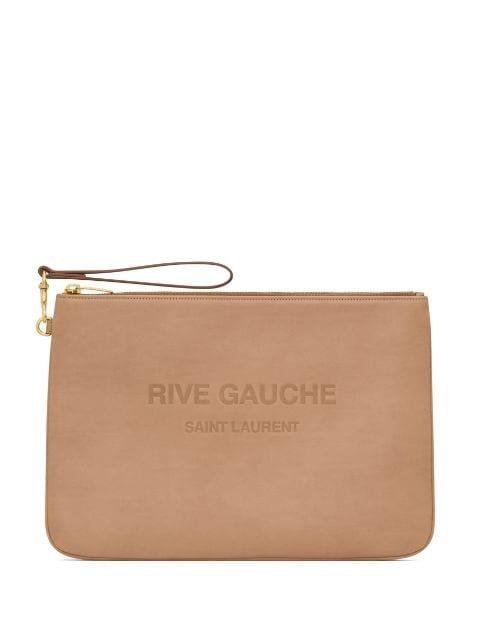 Rive Gauche zipped clutch by SAINT LAURENT