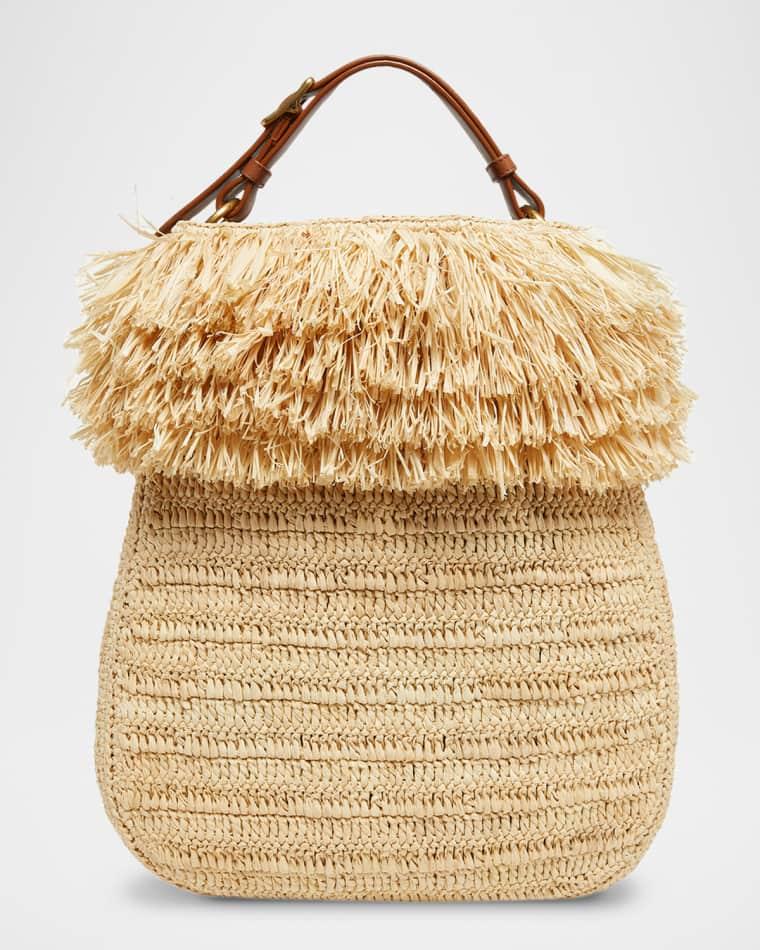 Roady Fringed Raffia Shoulder Bag by SAINT LAURENT
