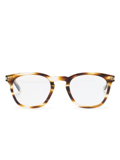 SL 30 Slim square-frame glasses by SAINT LAURENT