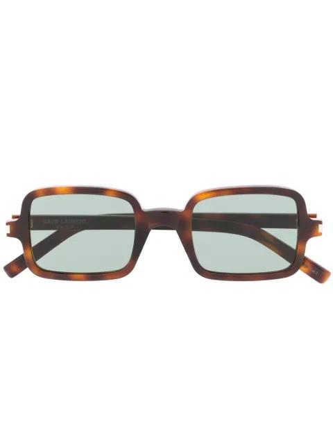 SL332 tortoiseshell square-frame sunglasses by SAINT LAURENT