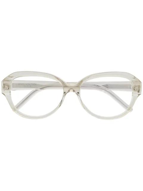 SL411 round-frame glasses by SAINT LAURENT