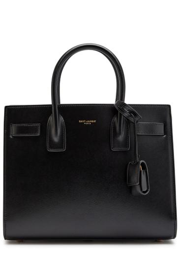 Sac De Jour mini leather top handle bag by SAINT LAURENT