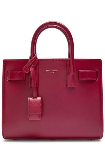 Sac De Jour nano leather top handle bag by SAINT LAURENT