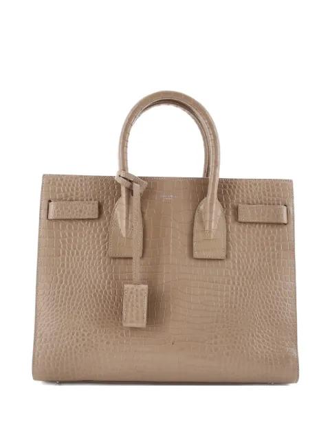 Sac de Jour Bag Crocodile Embossed Patent Small tote bag by SAINT LAURENT 